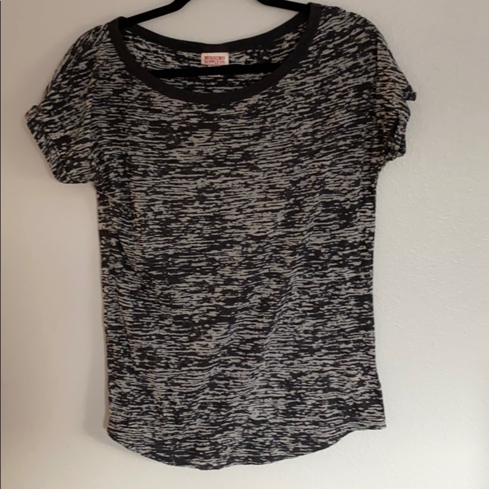 Grey and black tshirt